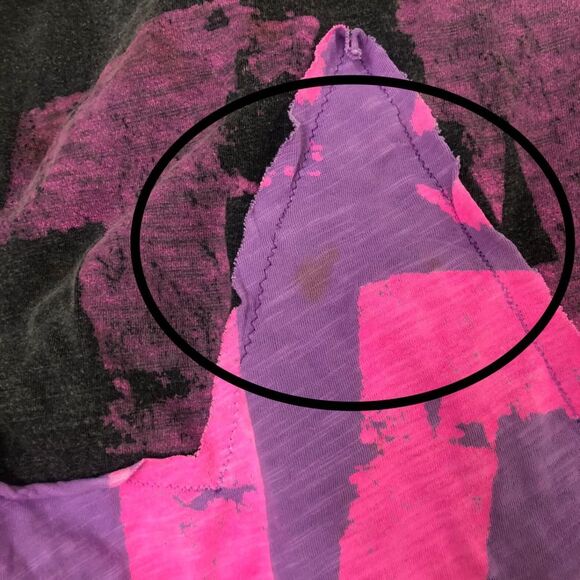 Magnolia Pearl Love Star Patchwork Tunic Tee Top Oversized Vintage O|S 278479 - Picture 7 of 7